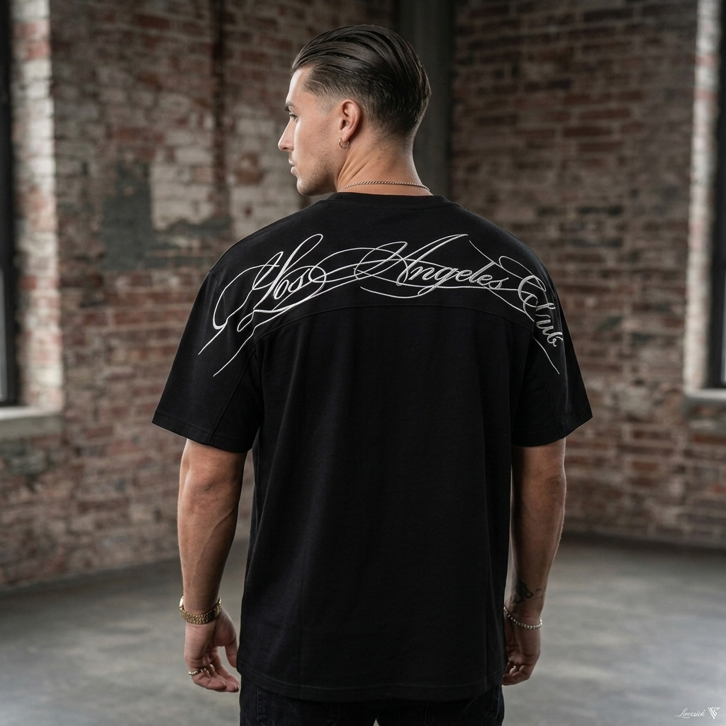 Camiseta Oversized Streetwear Masculina Camisa 100% Algodão Padrão Americano Gola Redonda