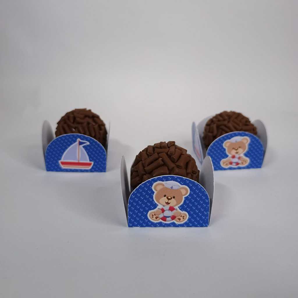 Forminha para Doces Ursinho Marinheiro– Porta Brigadeiro | Festa Infantil | Papelaria Personalizada