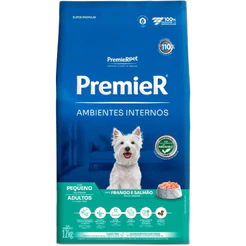 Ração Premier Ambientes Internos Adultos Raças Pequenas Frango e Salmão 12 kg