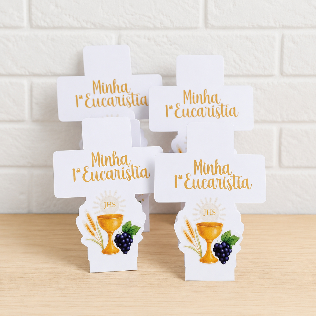 Porta Bis Baton Personalizado Primeira Eucaristia - Lembrancinha Primeira Comunhão
