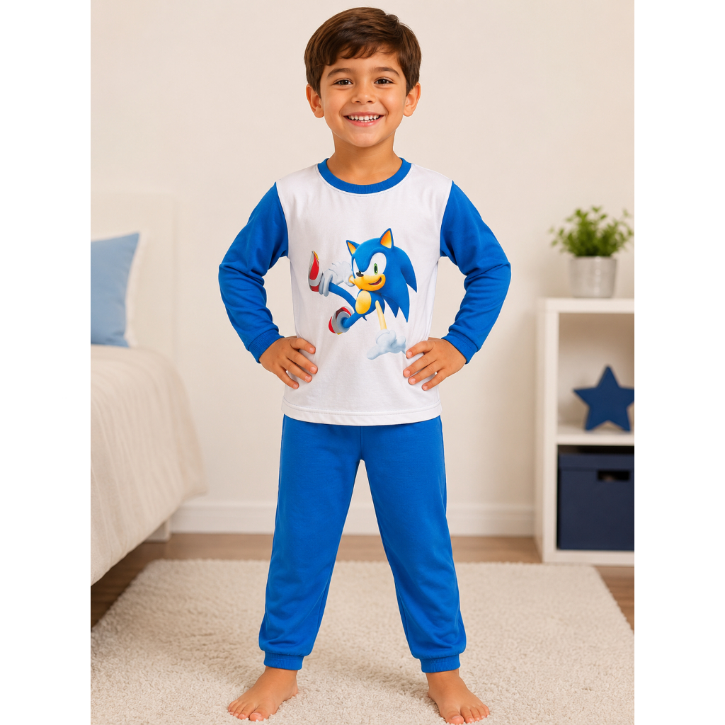 Pijama roupa de dormir sonic MENINOS