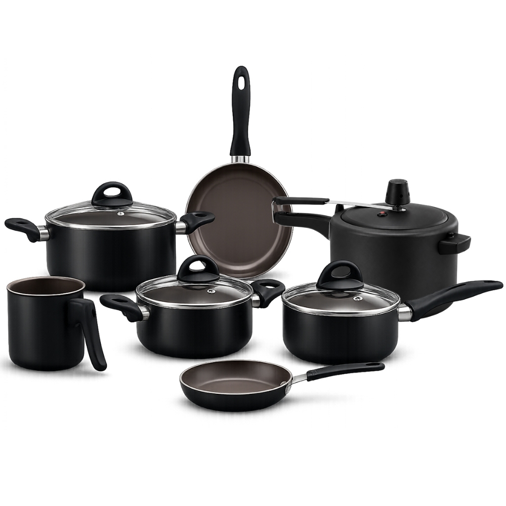 Jogo de Panelas Com Panela de Pressão 4,5L Brinox Ceramic Life 7 Peças