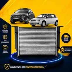 Radiador Água Fiat Stilo 2007 a 2009 1.8 2.4 Manual Com Ar