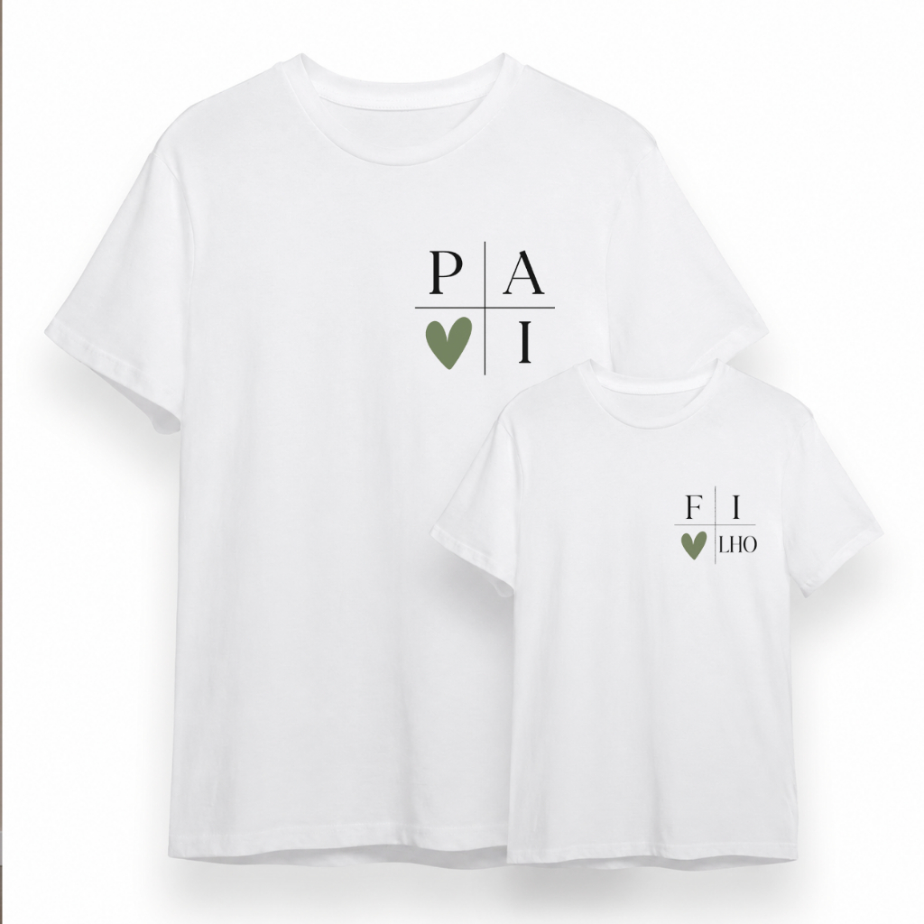 Kit 2 Camiseta Premium Pai e Filho Presente Dia Dos Pais Envio Rapido