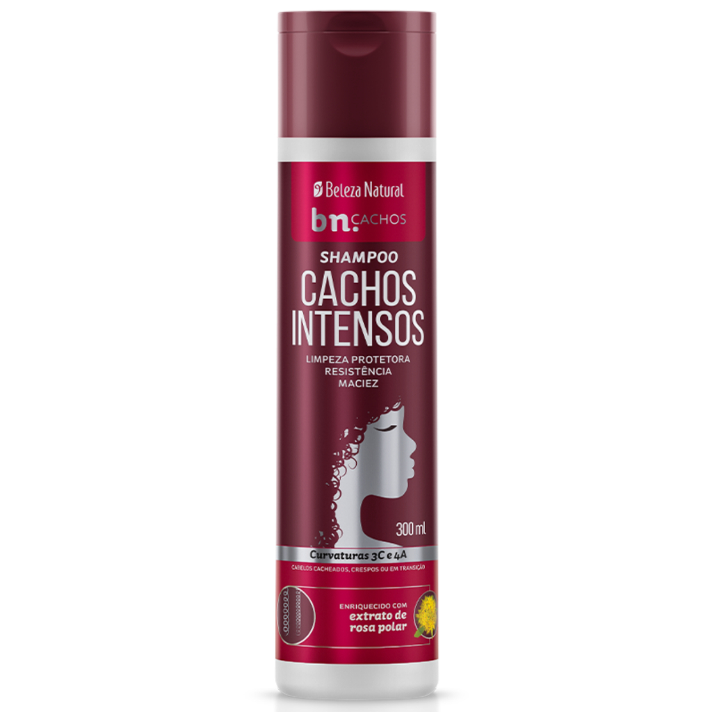 Beleza Natural Intensos Shampoo Cachos 300ml Resistencia Maciez