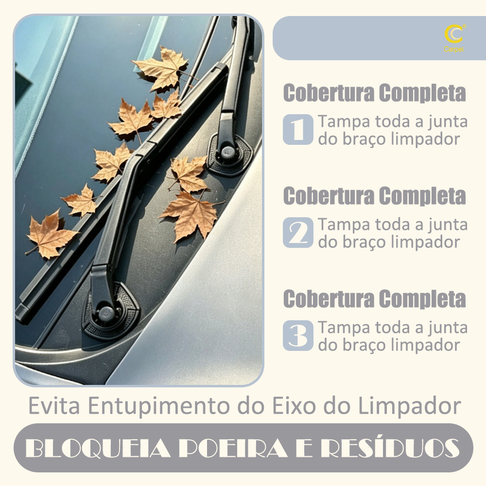 2 / 4 Pcs Capa Protetora De Orifício De Limpador De Pára-Brisa De Inferior Silicone À Prova De Poeira De PVC Carpei · foto 2