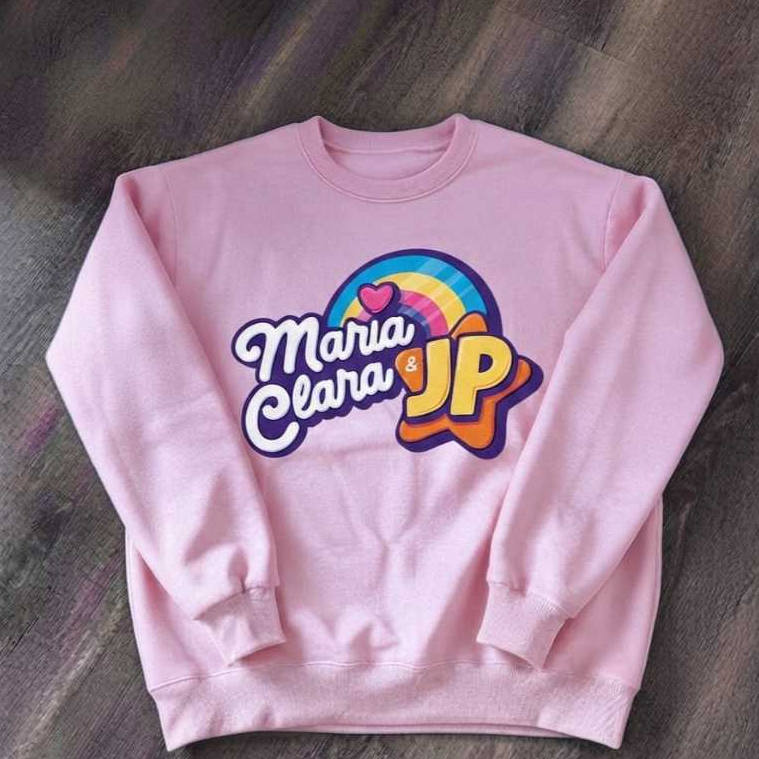 Moletom Careca Infantil Maria Clara JP Flanelado Inverno Roupa Menina 1 a 10 Anos Quentinho Confortavel