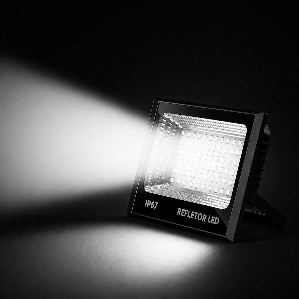 Refletor Led Colorido Branco 100w Kit 3 Avery Jardim Fachada Holofote Led Colorido Refletor Led Economia Energia