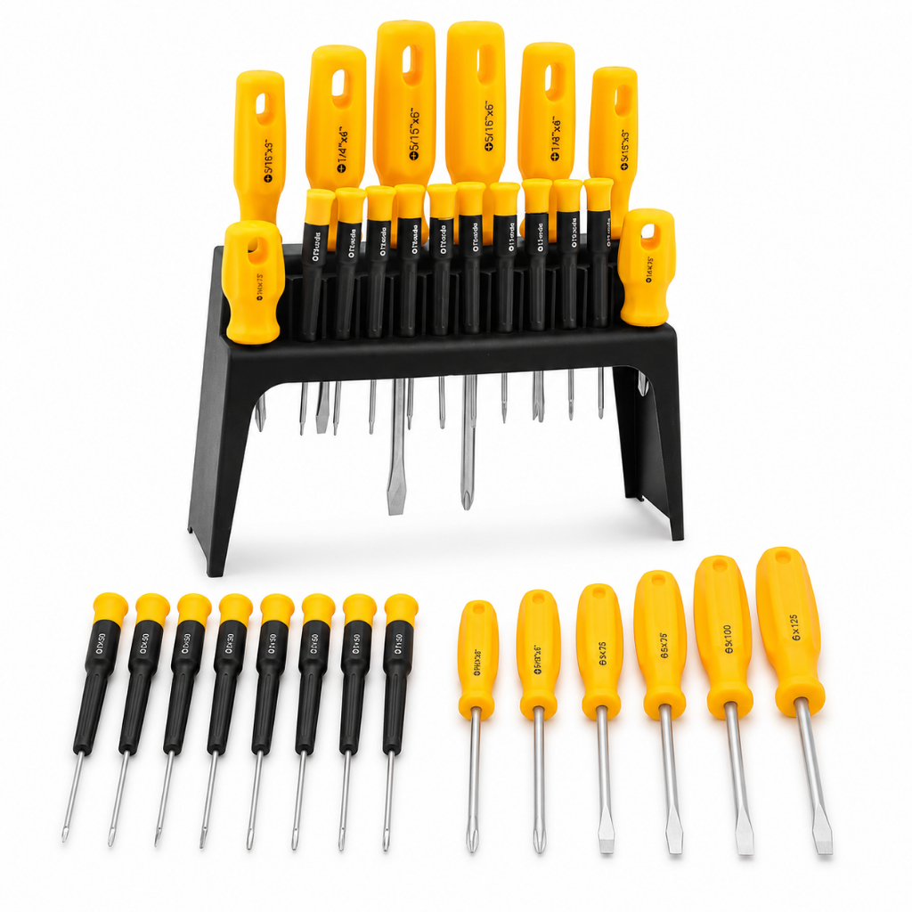 Kit de Chaves Fenda Phillips Hexalobular 18 Peças com Suporte Vonder