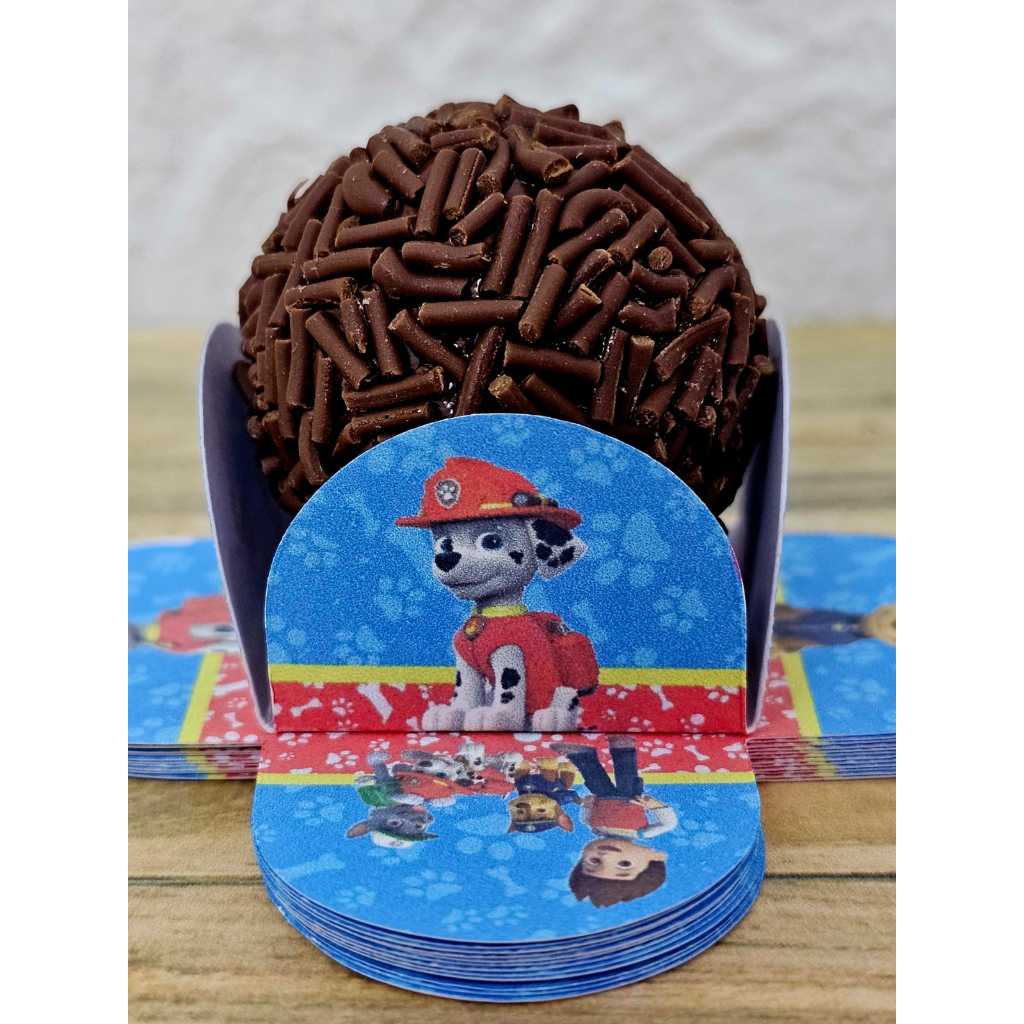 PATRULHA CANINA Forminha p/ Brigadeiro 4 Pétalas Nº 6 para Doces Docinhos Festa de Aniversário