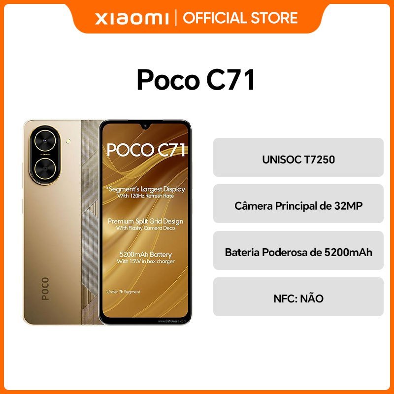 Celular Smartphone Xiaomi Poco C71 128GB / 64GB Dual Sim Global
