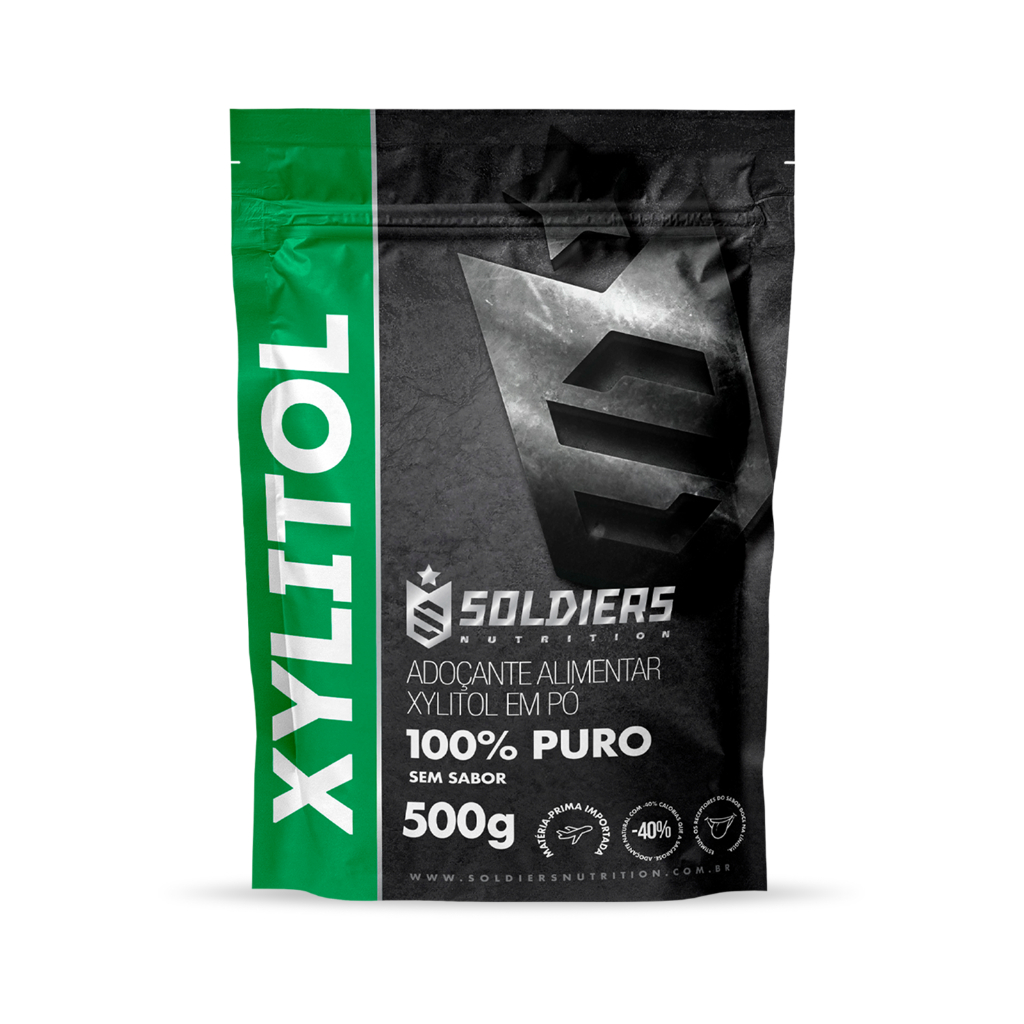 Imagem Xylitol 500g 100% Puro Soldiers Nutrition Ingrediente Natural Adoçante Alimentação Saudável