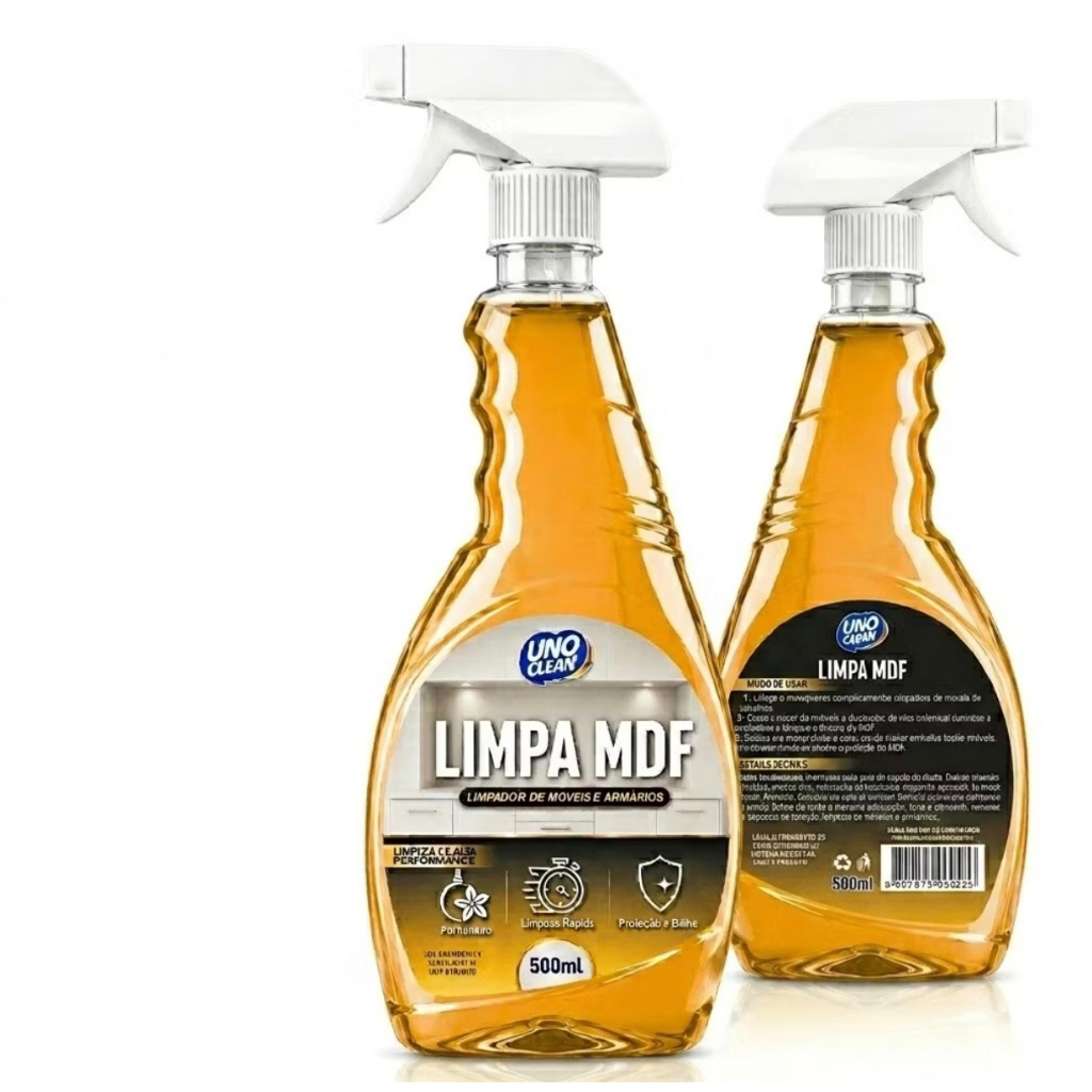 Limpa MDF 500ml Spray Perfumado Limpeza Rápida Móveis Armários Remove Sujeira Gordura Não Danifica — imagem 2 de 2