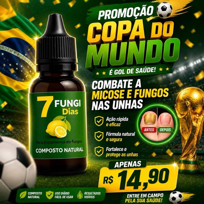 PROMOÇÃO COPA DO MUNDO  Diga Adeus à Micose e aos Fungos nas Unhas! 10ml verde