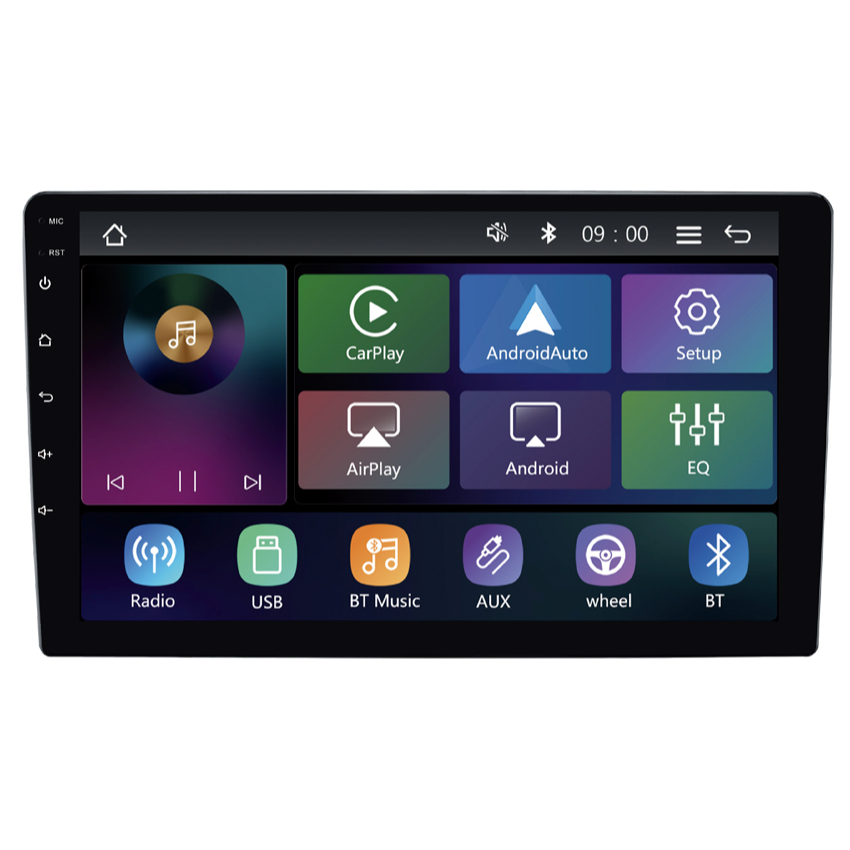 Central Multimídia Roadstar RS-9200BR 9" CarPlay Sem Fio - Tela IPS Full Touch com Android Auto