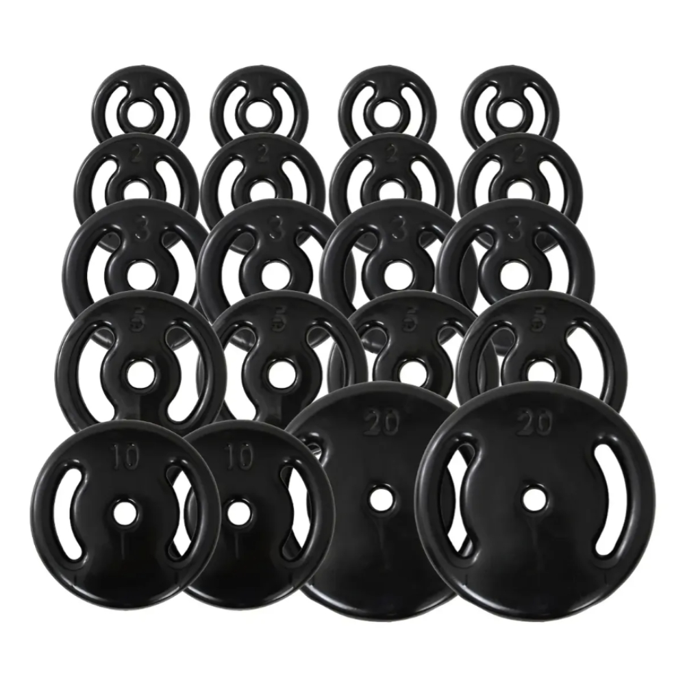 22kg Anilhas Diversificadas Emborrachadas Personalizável Furo 31mm Premium Peso Academia Casa Musculação