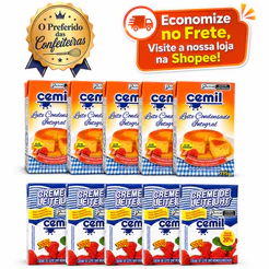 Kit Confeitaria Cemil – 5 Leites Condensados 395g + 5 Cremes de Leite 200g