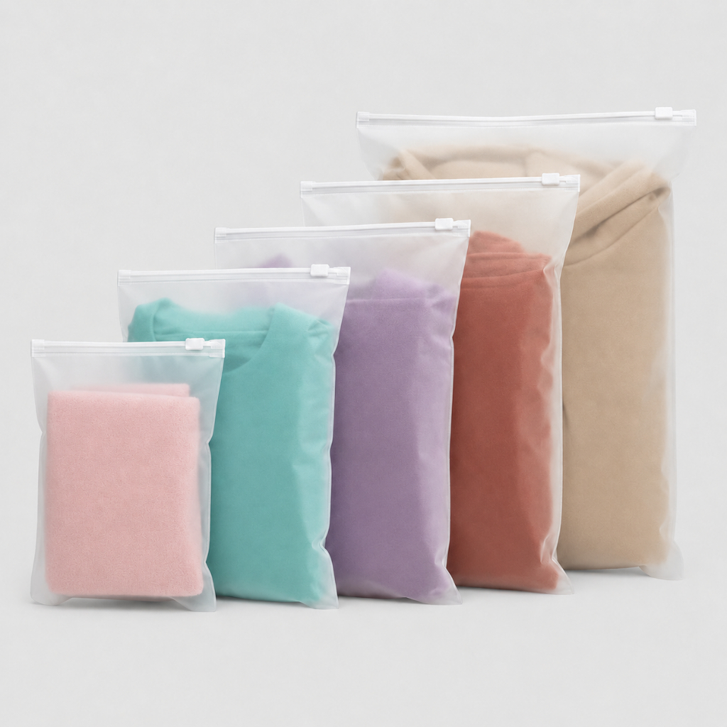 Saco Zíper Branco Fosco Ideal Para Roupas E Acessórios Kit 50 Unidades - Saquinho da Shein