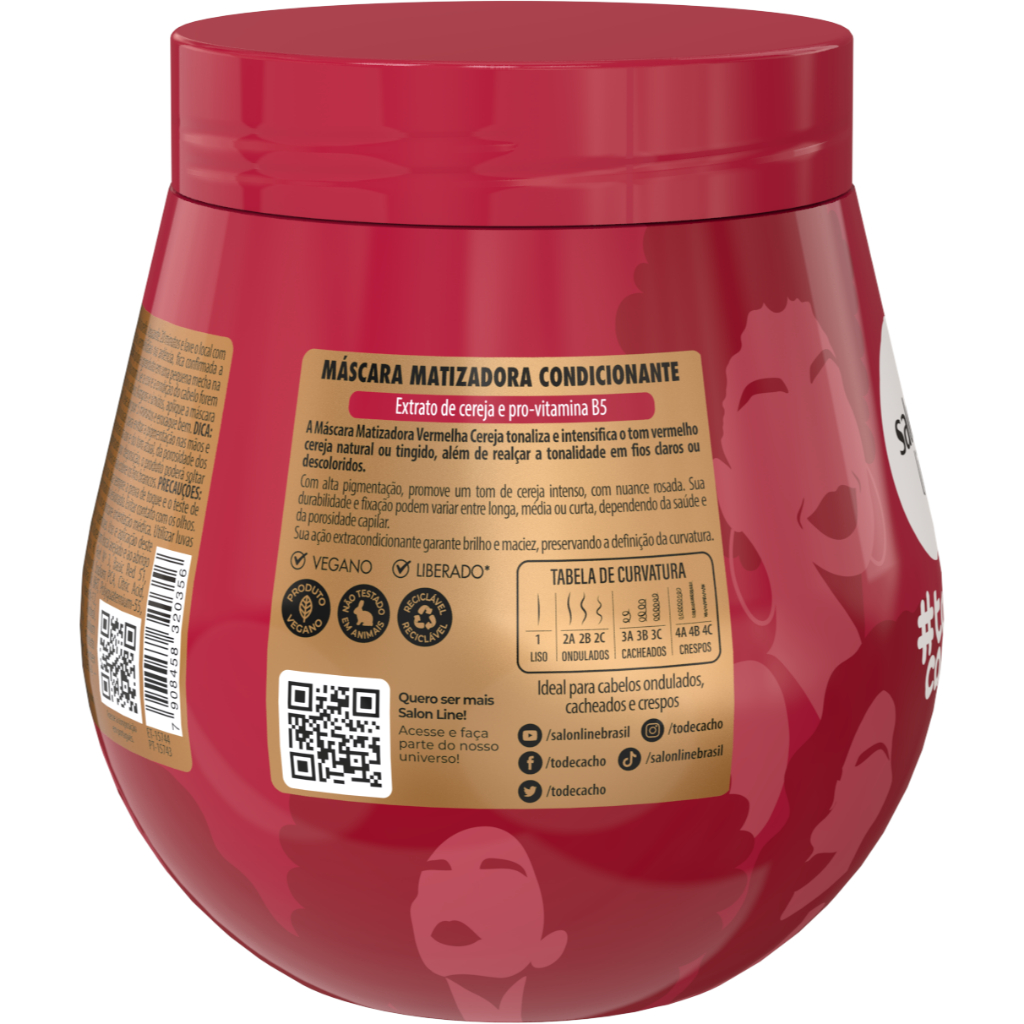 Máscara Matizadora #todecacho Vermelho Cereja 300g · foto 2