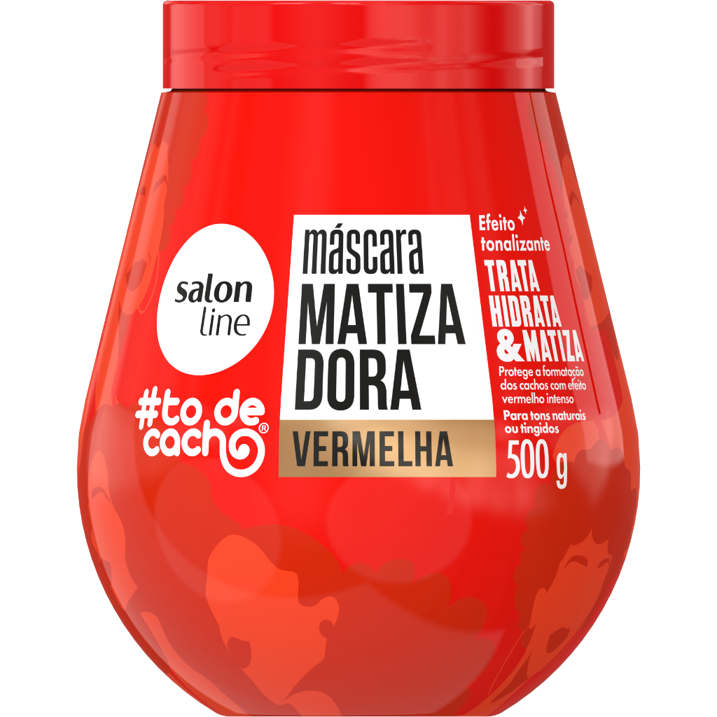 Máscara de Hidratação Matizadora Vermelha #todecacho Salon Line 500g