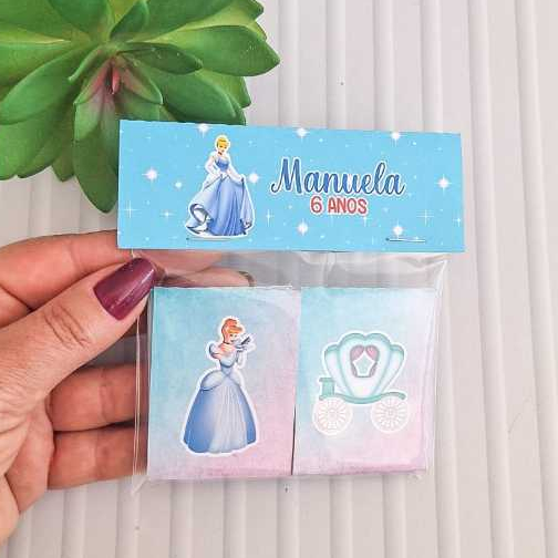 ENVIO RÁPIDO Jogo da Memória Personalizado CINDERELA - Lembrancinha de aniversario/festa infantil