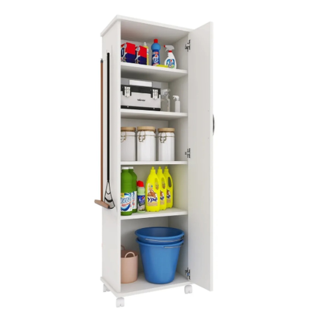 Dispensa P/ Cozinha C/ Rodinhas Resistente Branco — imagem 2 de 2