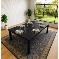 Mesa Escrivaninha Diretor 150x90 Estilo Industrial Vintage Preto