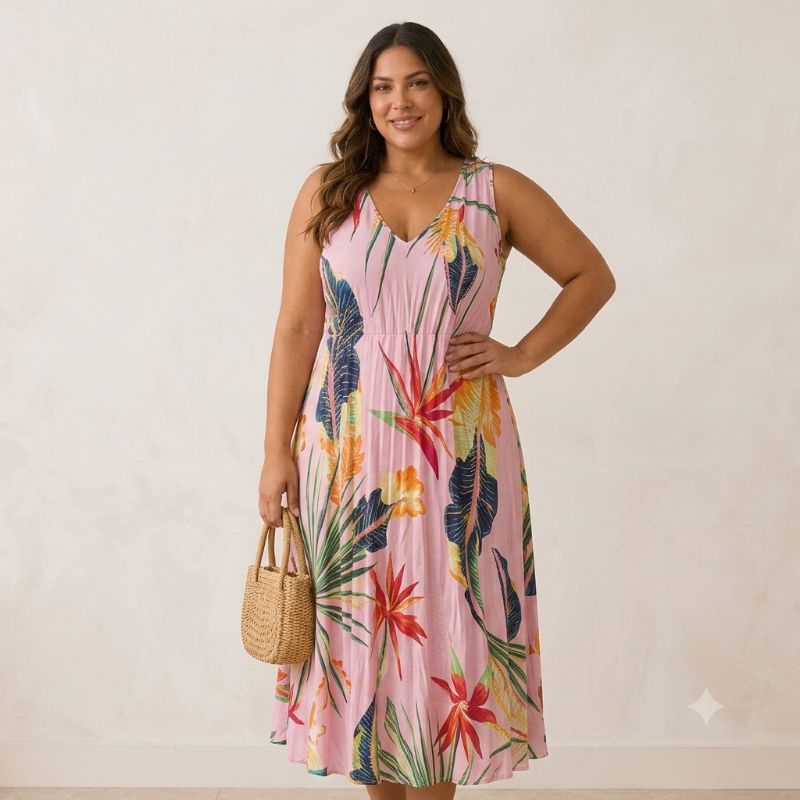 Vestido Feminino Soltinho Torcido Enroladinho Viscose Midi