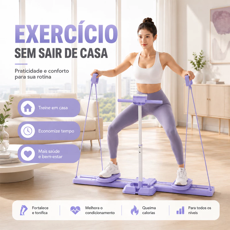 Portátil Máquina de Esqui Pilates para Pernas e Glúteos Aparelho Fitness Academia Ginástica — imagem 1