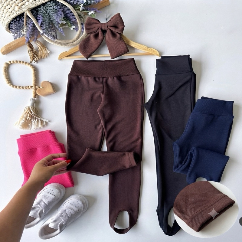 Calça Infantil Flanelada Montaria com Pezinho Menina | Quentinha para Inverno, Confortável e Ajuste Perfeito