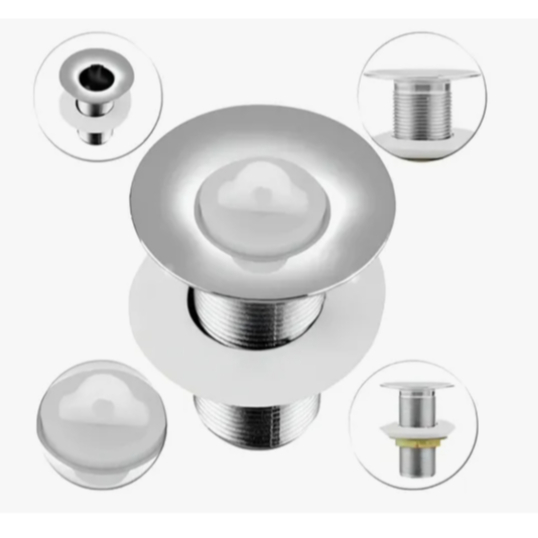 Válvula Lavatório Inox 1603 Banheiro Pia Cuba Escoamento 7/8" S/ Ladrão — imagem 2 de 2