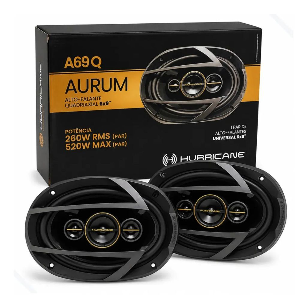 Par Alto Falante 6x9 Automotivo Som 520w Hurricane A69q
