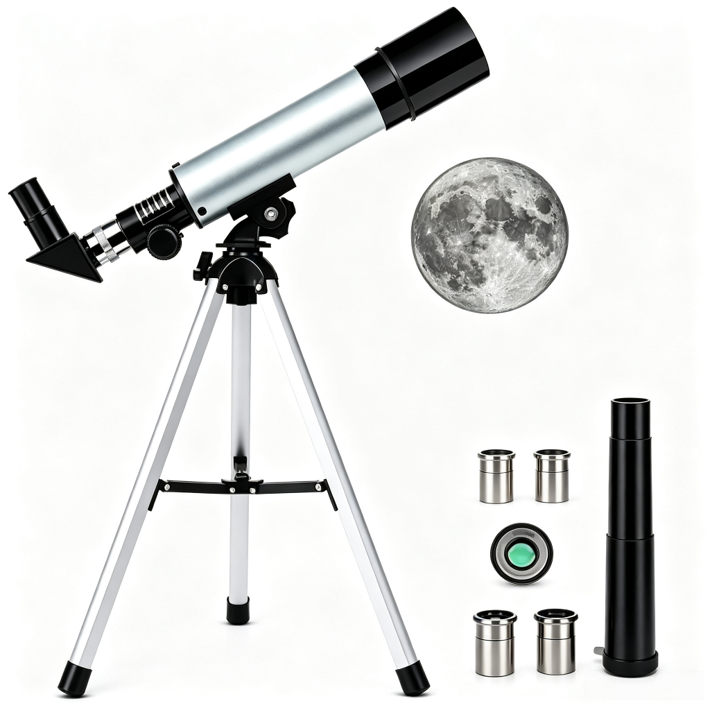 Luneta Lunar 360x50 Telescópio Astronômico Lorben Refrator Terrestre F36050