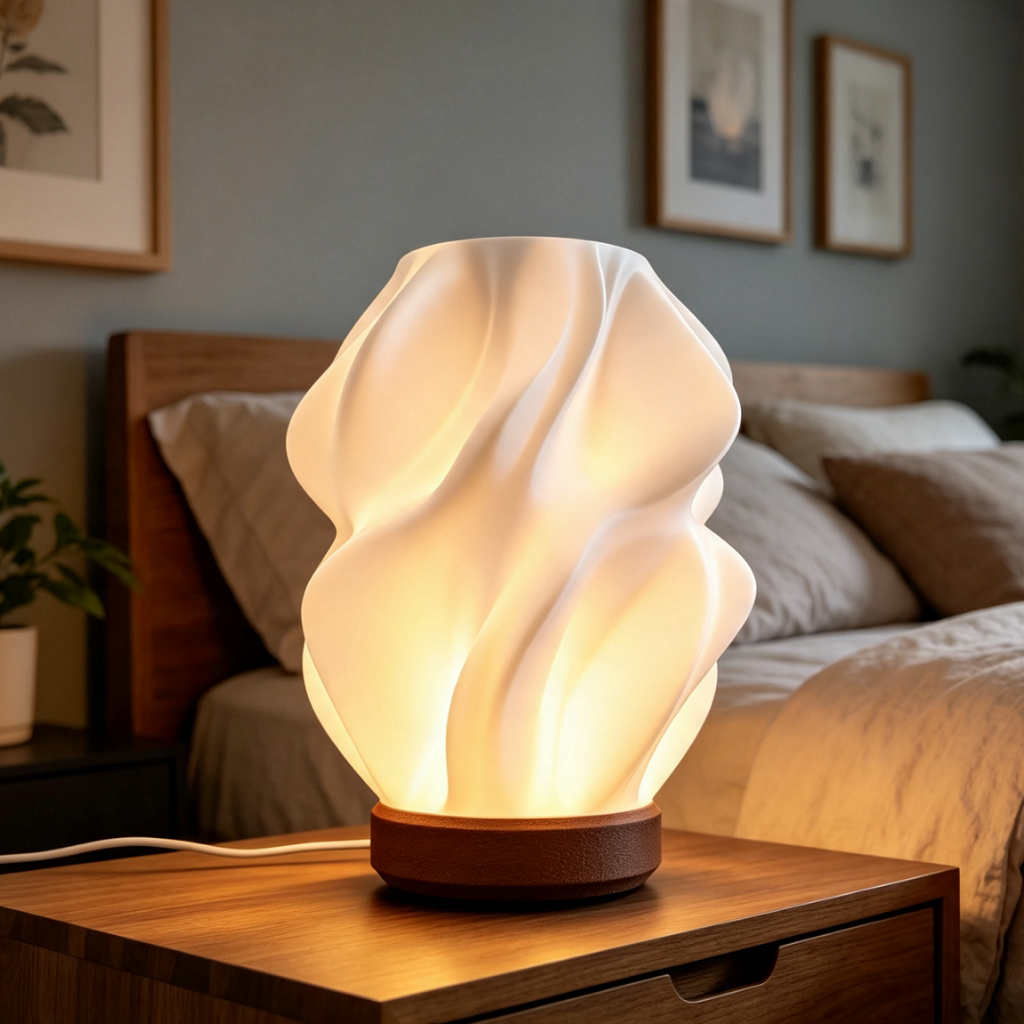 Imagem Abajur Luminária De Mesa LED Quente Decorativa Sala Quarto Escritório Design Zen Oriental Moderno
