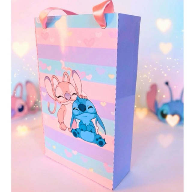 SACOLINHA P STICH E ANGEL PERSONALIZADA / Lembrancinha de festa/ Aniversário
