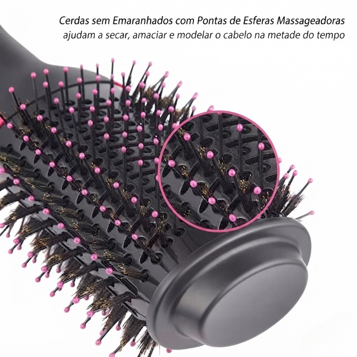 Escova Secadora 3 em 1 IDALI LIFE 1000W Alisadora Modeladora de Cabelo Ar Quente 110V · foto 2