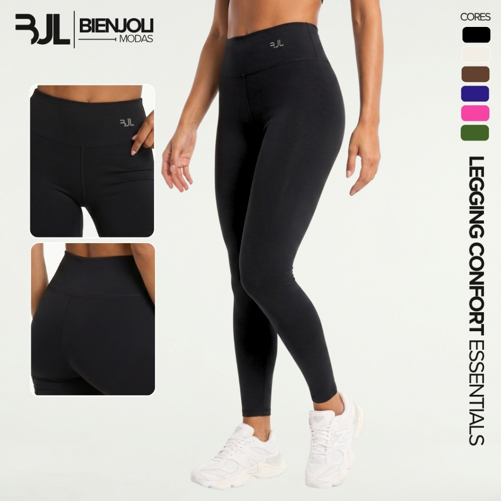 Calça Legging Feminina ZERO TRANSPARÊNCIA Academia Corrida Suplex Premium Treino Crossfit Musculação Conforto