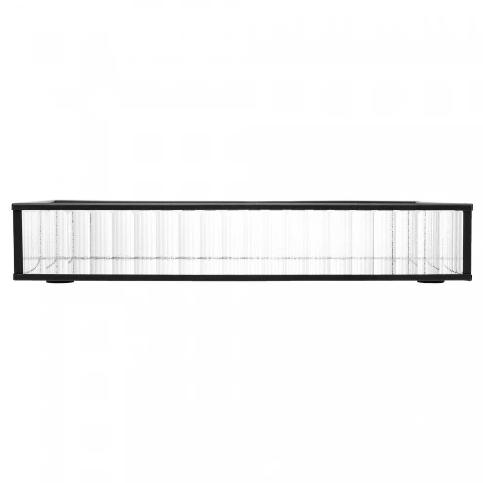 Bandeja Lyor de Metal com Espelho Preta 20cm x 30cm x 4cm — imagem 2 de 2