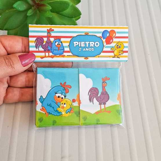 ENVIO RÁPIDO Jogo da Memória Personalizado GALINHA PINTADINHA - Lembrancinha de aniversario/festa infantil