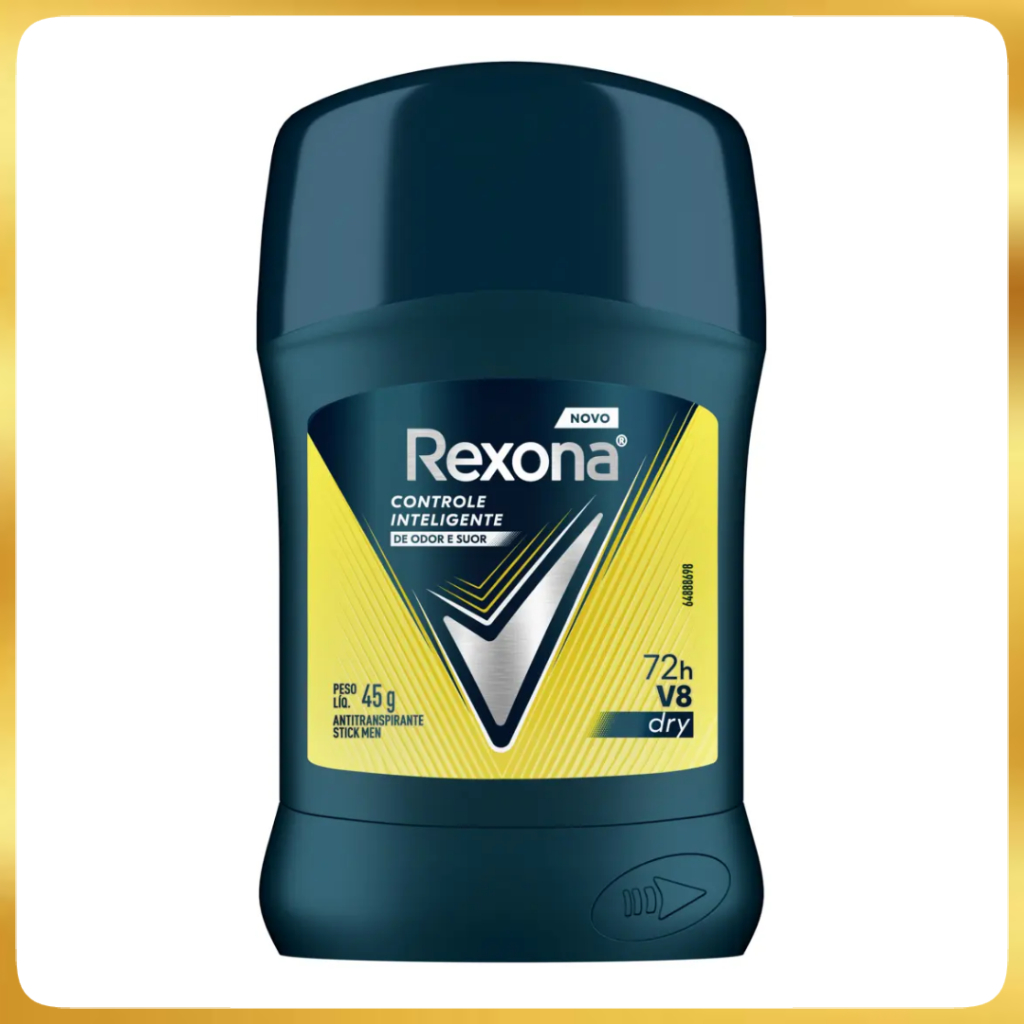 Rexona Antitranspirante Stick V8 Dry Masculino 45g