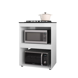 Balcão Gabinete p/ Cooktop Adriana 4 e 5 Bocas 2 Nichos Compacto e Resistente - Envio Imediato