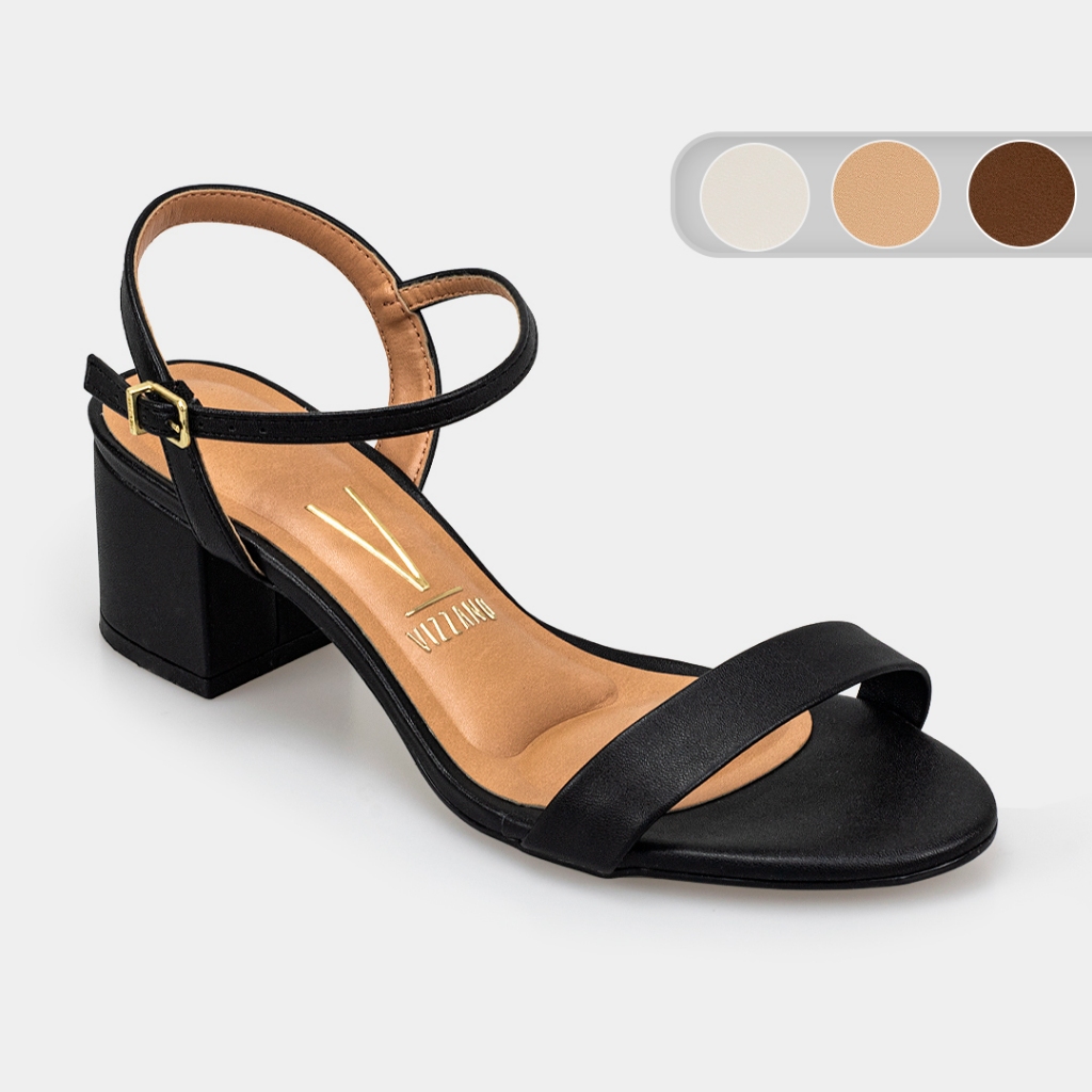 Sandalia Vizzano Salto Medio Bloco Casual Feminina 6291900