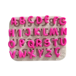 Molde de Silicone para apliques de Artesanato - Alfabeto