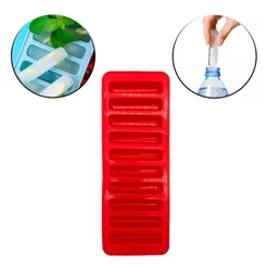 Forma Forminha de Gelo Silicone Palito Flexível 10 Cavidades Para Garrafa 1- 2 ou 4 Unidades