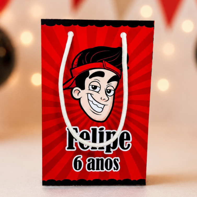 Sacolinha P Enaldinho Personalizada | Sacolinha Surpresa | Lembrancinha Festa infantil | Aniversário