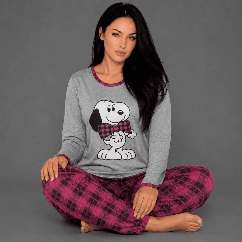 Pijama Inverno FM Feminino PERSONAGENS Malha Premium Longo Confort Manga Comprida Inverno Estampado