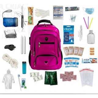 Mochila De Emergência JW Reforçada Com Kit Essencial C/ + 100 Itens ou Somente o kit