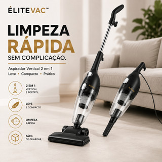 Aspirador De Pó Portátil Vertical 2 Em 1 Com Cabo Potente Compacto 110VAspirador de Pó Vertical 2 em 1 Portátil 110V com