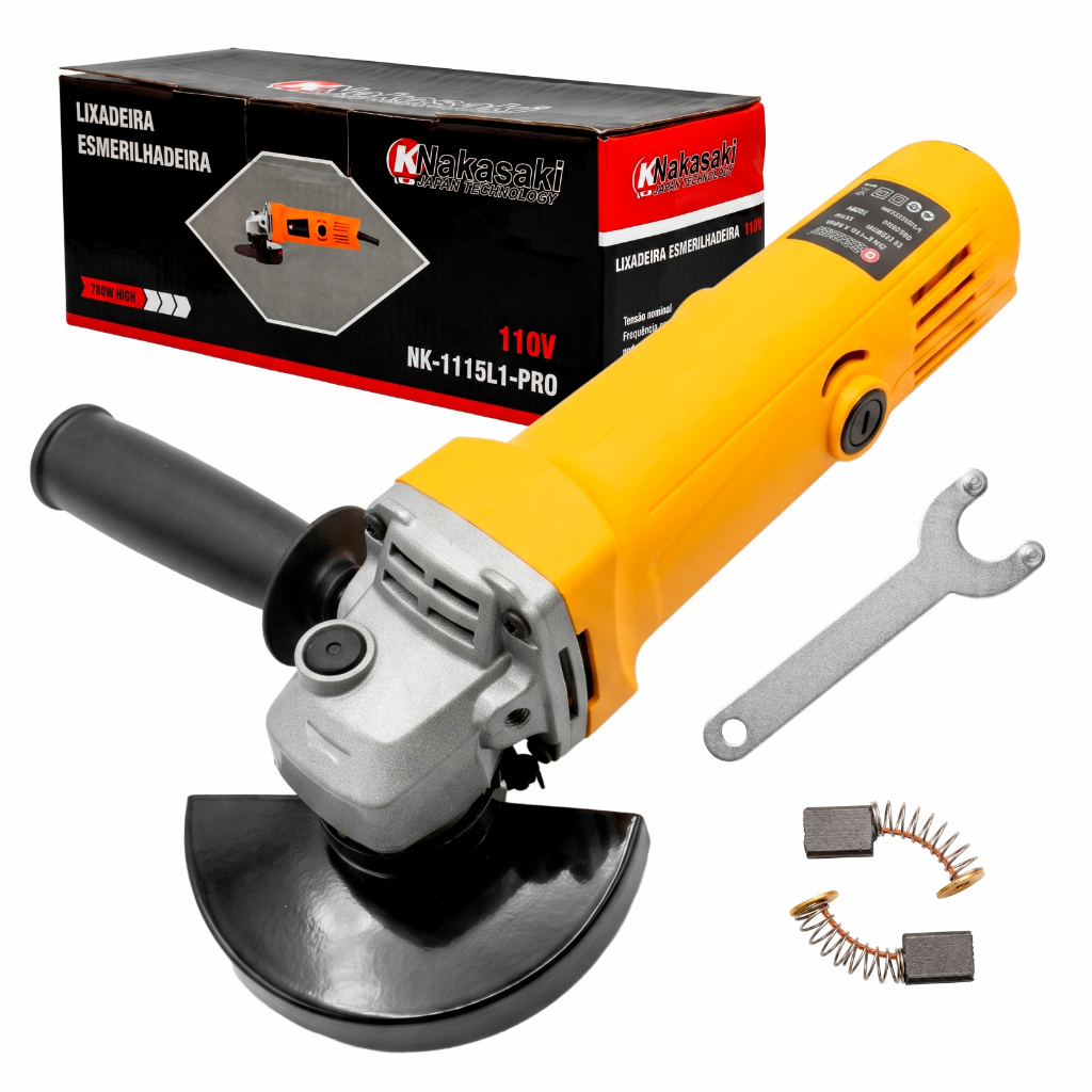 Esmerilhadeira Politriz Lixadeira Angular Para Corte E Polimento 780w 110mm Elét