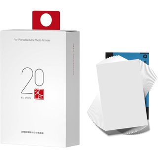 HPRT Papel Fotográfico 2X3" (20 Folhas) para Mini Impressora Fotográfica Mt53 – Papel Fotográfico Instantâneo com Verso